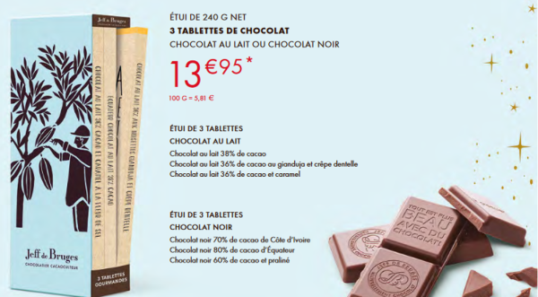 3 Tablettes de chocolat